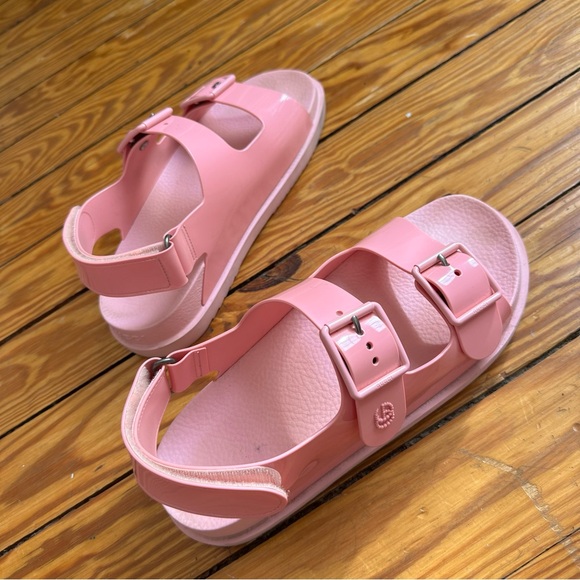 Gucci rubber mini double G pink sandals Size 40